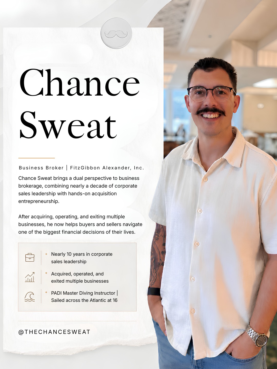 Chance Sweat, licensed Florida business broker